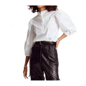 NEW THE SHIRT balloon sleeve shirt in white